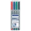 Marker Ohp Staedtler 316 Water Sol F Asst Wlt4