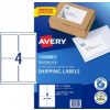 Label Avery L7169 99.1x139mm Shipping 4up White Pk100