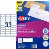 Label Avery Laser L7157 Address 33up White Pk100
