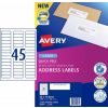 Label Avery Laser L7156 Address 45up White Pk100