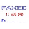 Stamp Deskmate Self Inking Faxed/date Blue/red