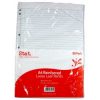 Loose Leaf Reinforced Refills Stat A4 Ruled Pk50