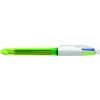 Pen Bic 4 Colour Fluo Retractable Bp