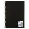 Visual Art Diary Derwent Academy A3 Portrait Black 120pg