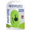 Cutter Westcott Safety Compact Retractable Ceramic Box Cutter Green