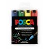 Marker Uni Posca 8mm Tip Pc8k Asst Colours Pk4