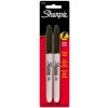 Marker Permanent Sharpie Fine Black Pk2