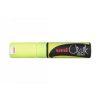 Marker Chalk Uni 8mm Chisel Tip Fluoro Yellow