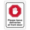 Sign Durus 225x300mm Social Distancing Home Deliveries Blk/red