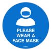 Adhesive Durus 250mm Diameter Floor Wear A Face Mask Blue And White