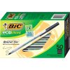 Ball Pen Bic Ecolutions Round Stic 1.0mm Medium Point Black Pg Bx50