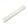 Powerboard Jackson Industries 6 Outlet Master Switched Surge White