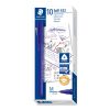 Pen Staedtler Medium Stick 432 Triangular Ballpoint Blue Bx10