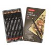 Pencils Derwent Academy Tinted Charcoal Tin Pk12