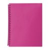 Display Book Marbig A4 20 Pocket Refillable Translucent Pink