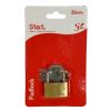 Padlocks Brass Stat 25mm B/crd