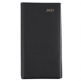 DIARY 2023 DEBDEN 4601.V99 B6/7 88X176MM ASSOCIATE SLIM WTV BLACK
