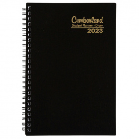 DIARY 2023 CUMBERLAND A5 STUDENT WTV BLACK